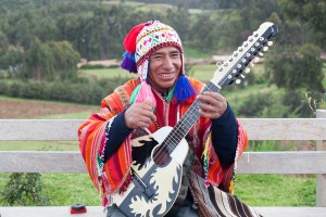 Happy Peruvian Musician